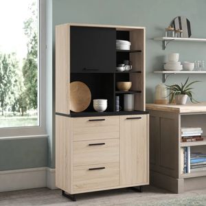 Mueble de Cocina Mesa Barra Desayunador LeMueble Nórdico Blanco Duna