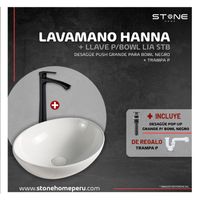 Combo Bowl Hanna + Lia STB Desagüe S/Rebose Y Trampa- P Stone