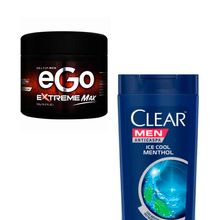 pack-shampoo-clear-men-anticaspa-ice-cool-menthol-frasco-400ml-gel-ego-extreme-max-frasco-500g