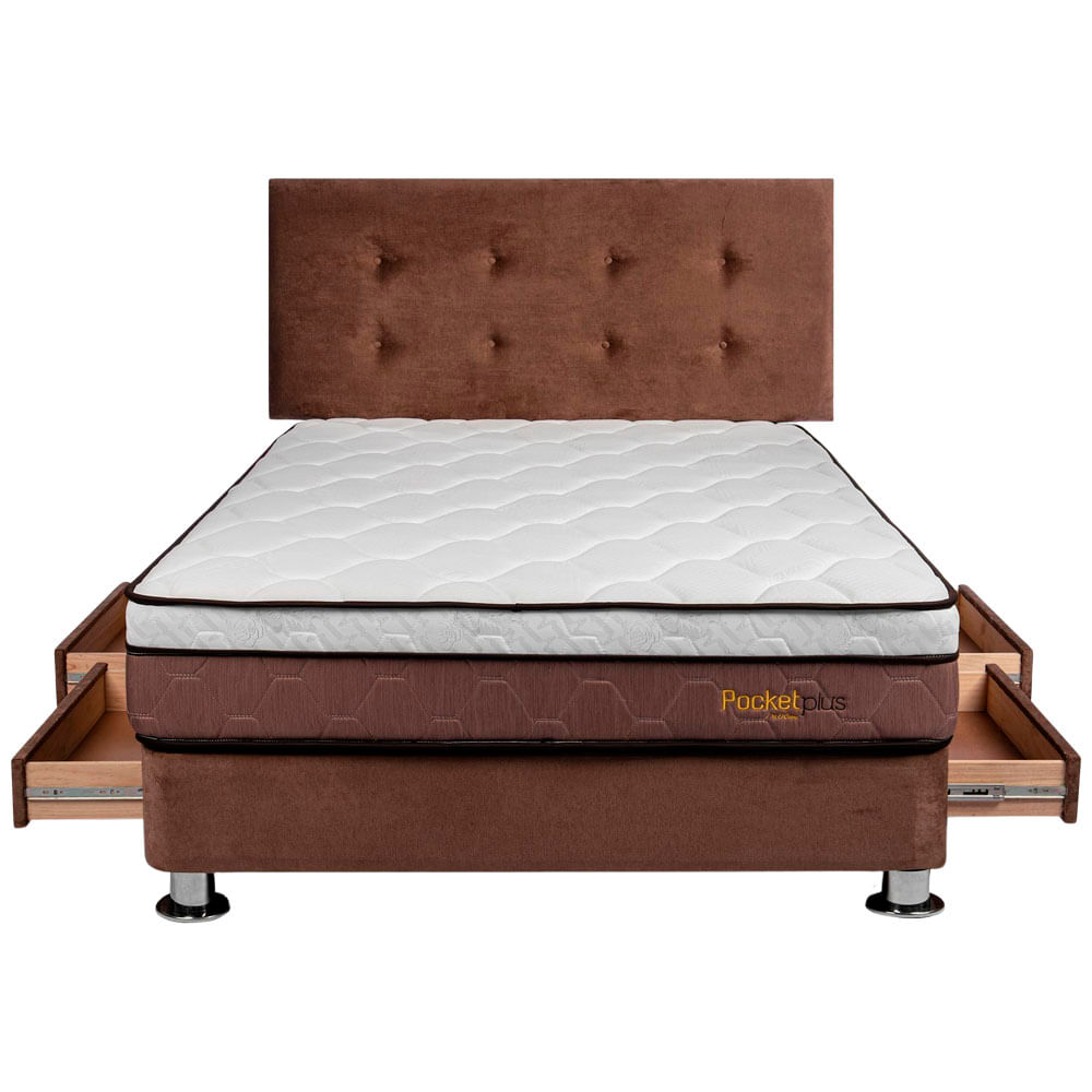 Dormitorio EL CISNE Pocket Plus Con Cajones Queen S