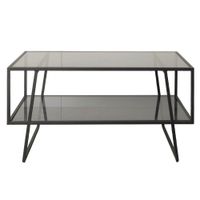 Mesa de Centro Casa Concepto Dwight Hecho de Metal Pintado al Horno Color Negro