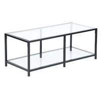 Mesa de Centro Casa Concepto Kiriat Hecho de Metal Pintado al Horno Color Negro