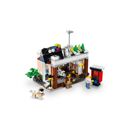 LEGO 31131 Creator 3en1 Restaurante de Fideos del Centro, Casa de Juguete,  Salón Recreativo o Tienda