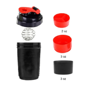 Shaker 3 Cuerpos Tomatodo - Negro Con Rojo