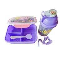 Set Botella Tomatodo 500ml  Taper 900ml Sirena Morado