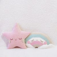 Pack x 2 Cojines Infantiles Decorativos para Cuna de Bebé BE CRAFTY Estrella y Arco Iris