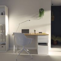 Escritorio Moderno Kiroba color Blanco/Duna TU MESITA
