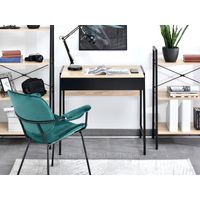 Escritorio Práctico Raiven color Duna/Negro 1 cajón TU MESITA