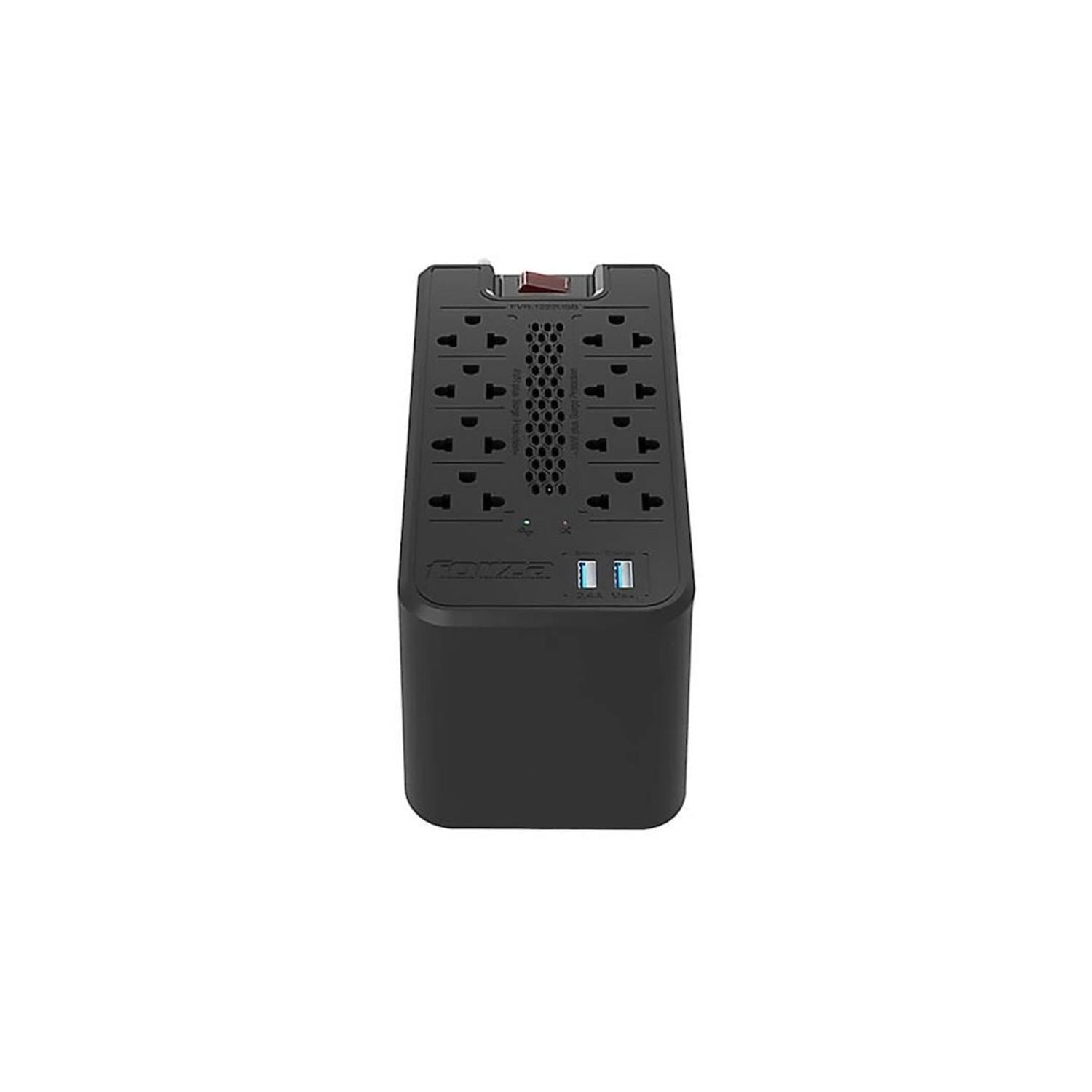 Estabilizador Forza Fvr-1222Usb-Capacidad-1200Va/600W-240V-Black