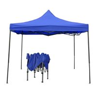 Toldo Plegable Campo Playa Piscina Carpa Cochera 3Mt x 3Mt Azul