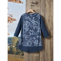 Blusa con Estampado Floral y Escote Caido - Rainery - Talla M