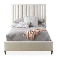 Cama Tapizada Listón LeMueble 1.5 Plz Beige Claro