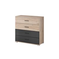 Comoda Moderna Tsubasa 4 Cajones R&R MUEBLES