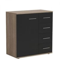 Comoda Moderna Akino 4 Cajones 1 Puerta R&R MUEBLES