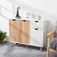 Comoda Moderna Sayuri Blanco y Duna RR MUEBLES