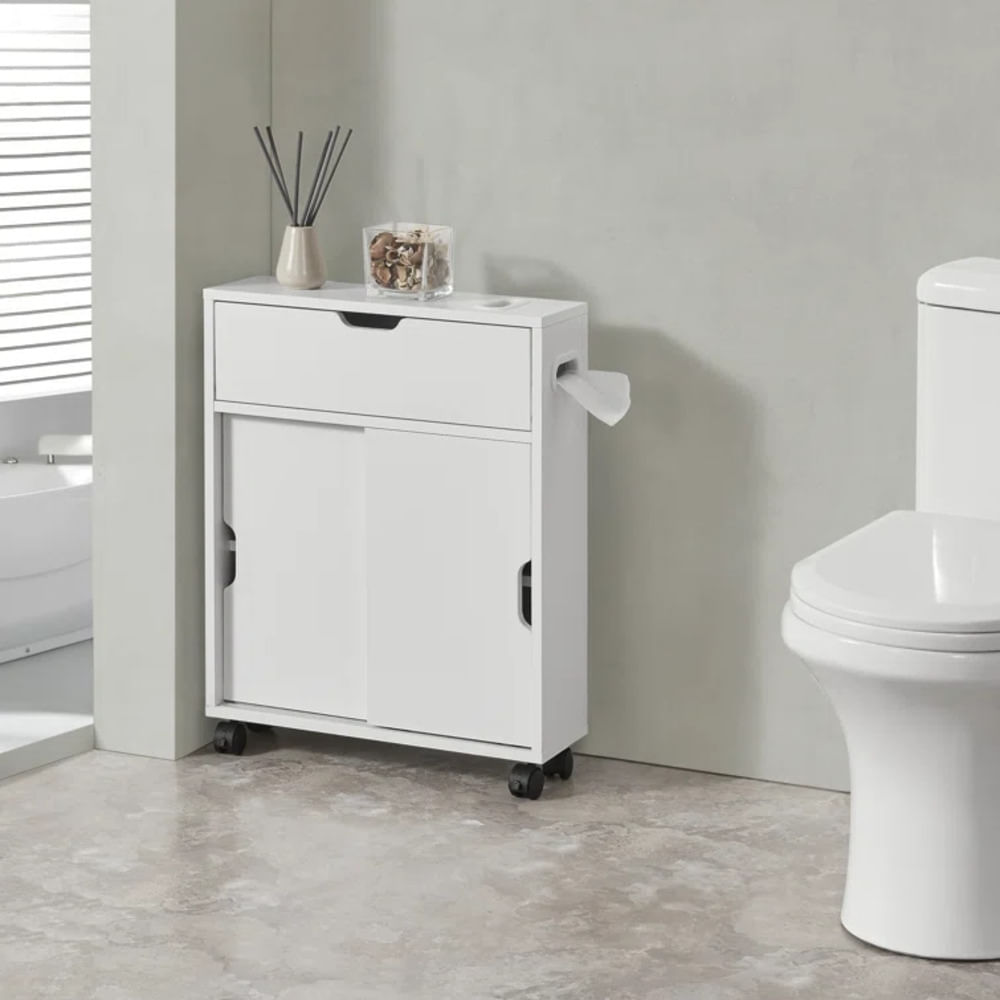 Mueble de Baño Organizador Moderno Tetsuro Blanco R&R MUEBLES