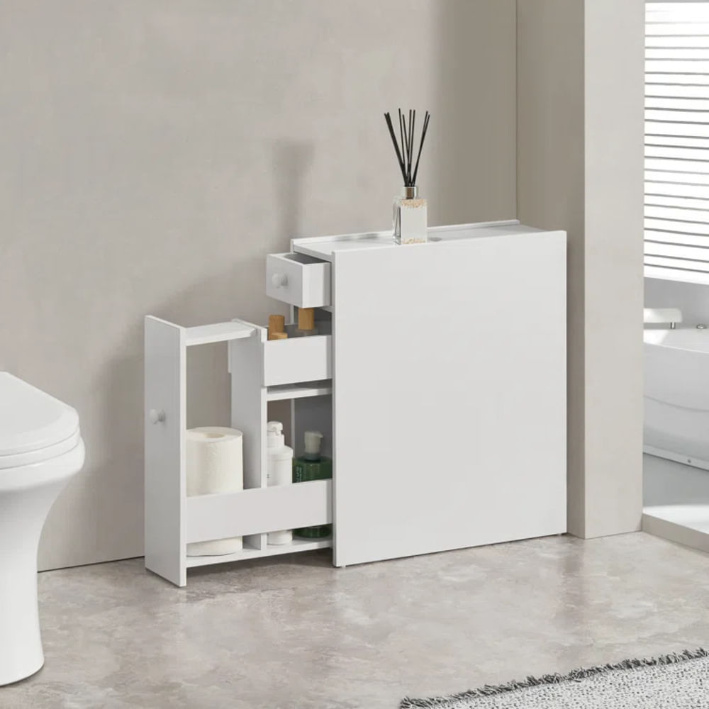 Mueble de Baño Organizador Moderno Keigi Blanco R&R MUEBLES