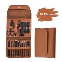 Set Manicura Pedicura Acero Inoxidable cortauñas 16 Piezas M