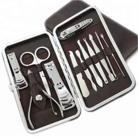 Set Manicura Pedicura Acero Inoxidable 12 Piezas Cortaúñas M
