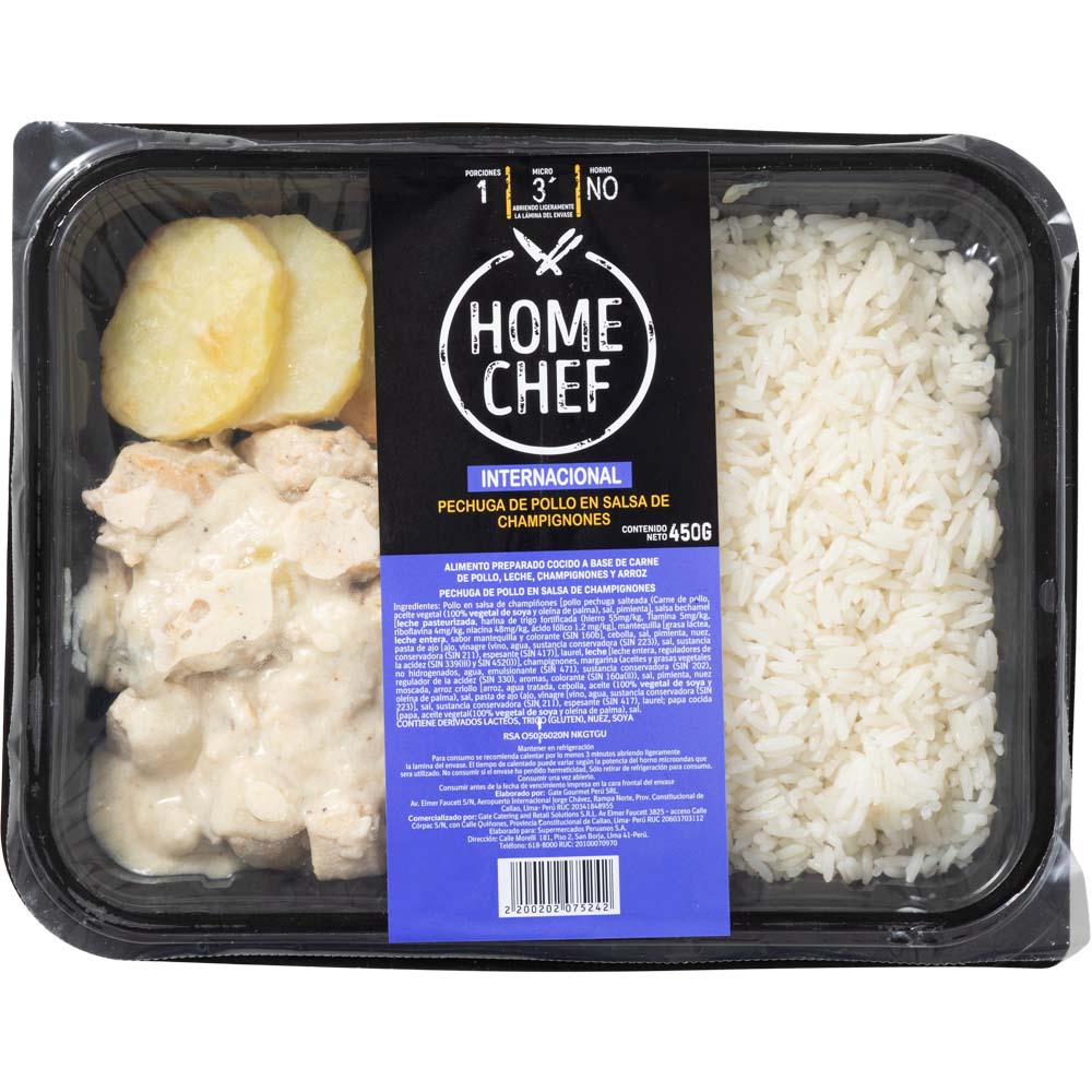 Pechuga de Pollo en Salsa de Champiñones HOME CHEF 450g
