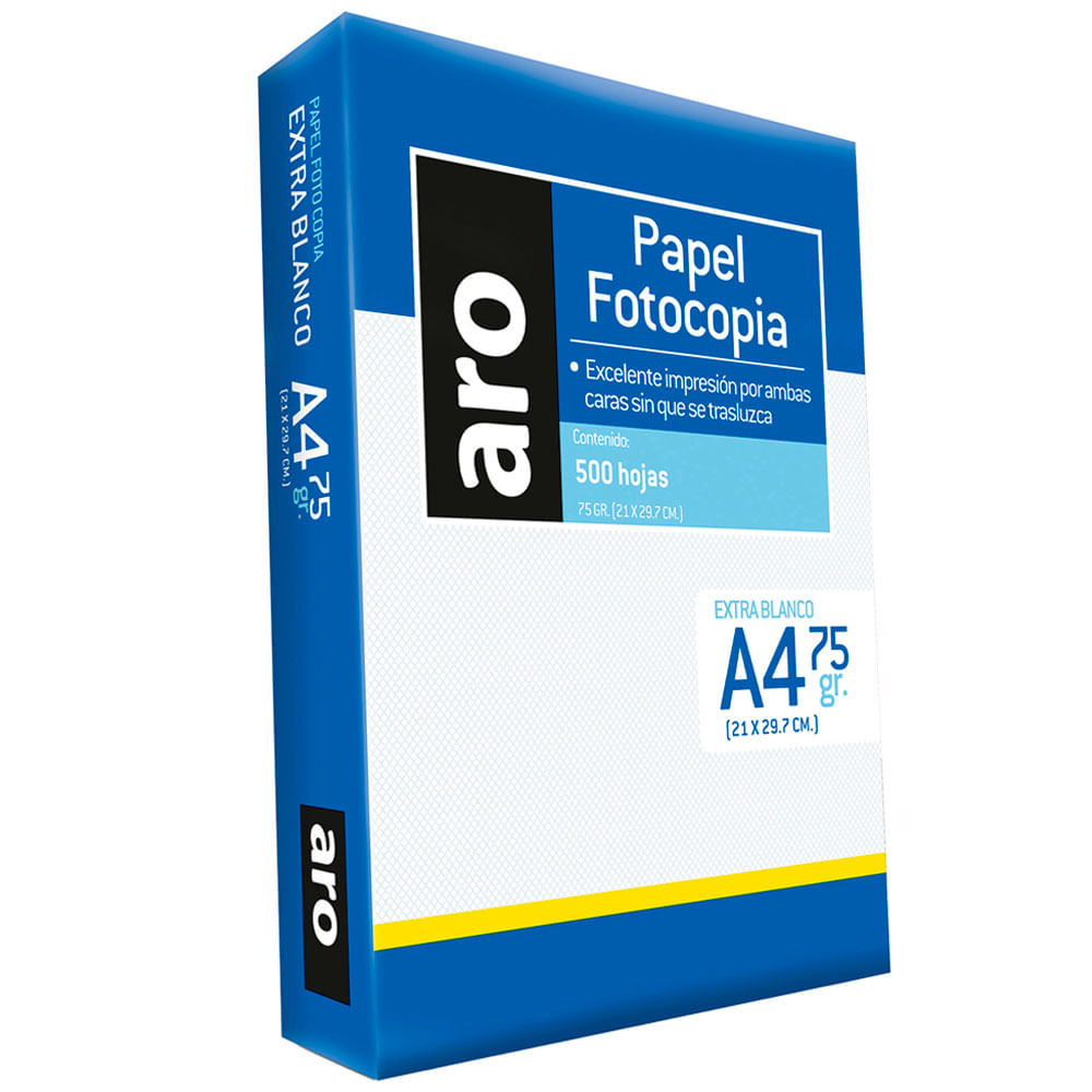 Papel Fotocopia ARO A4 75g 500 Hojas