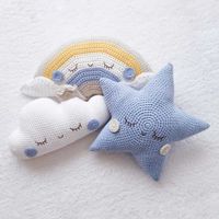 Pack x 3 Cojines Infantiles Decorativos para Cuna de Bebé BE CRAFTY Nube Estrella y Arco Iris