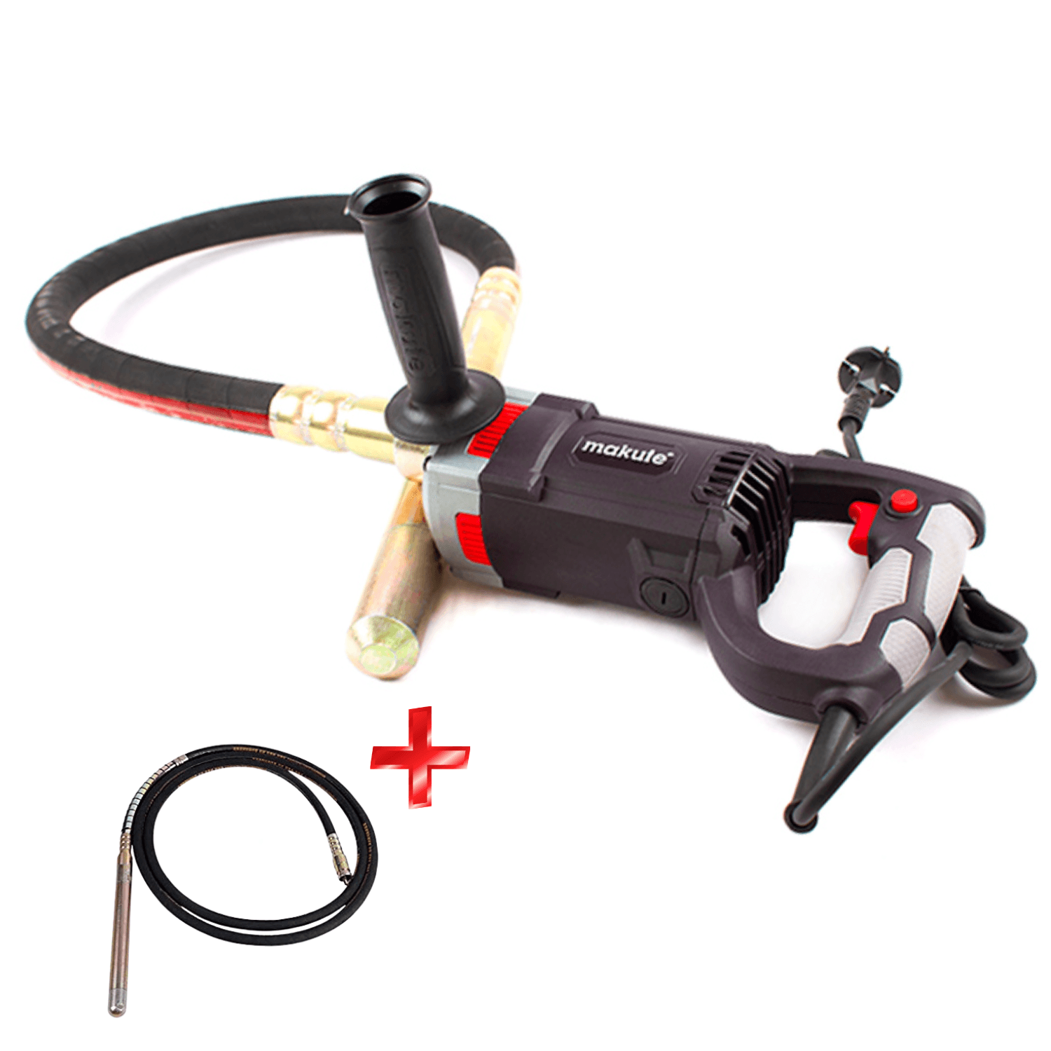 Vibrador de Concreto 800W Incluye 2 Mangueras Makute CV001-1.5M/3M