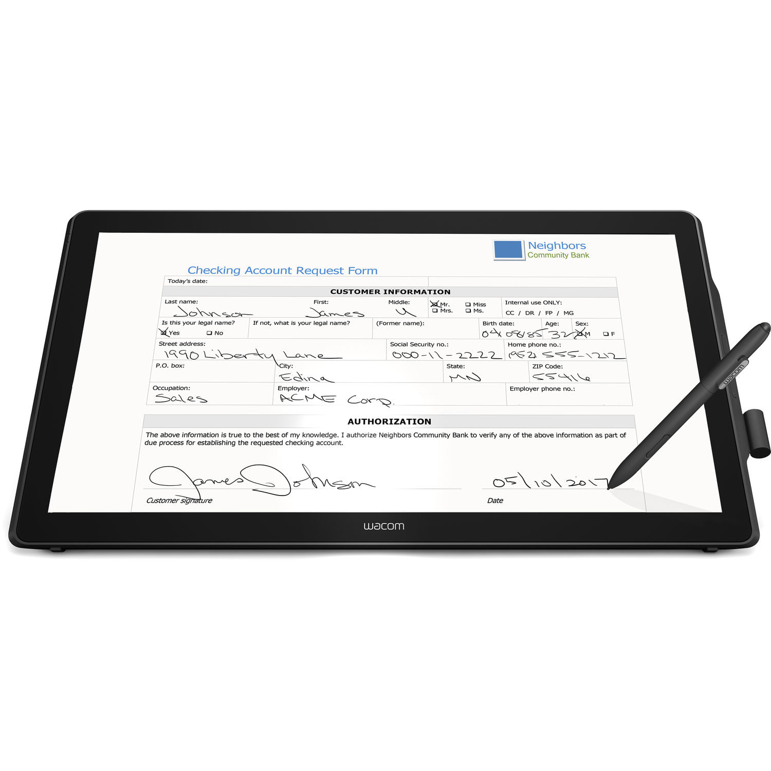 Monitor de Lápiz Wacom Dth 2452 de 23.8 Full Hd con Funcionalidad Multitáctil