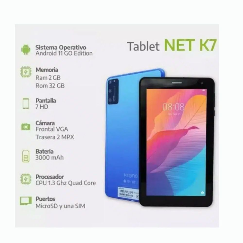 Tablet android 7 pulgadas SIM 3G Ram 2Gb Azul | plazaVea - plazaVea