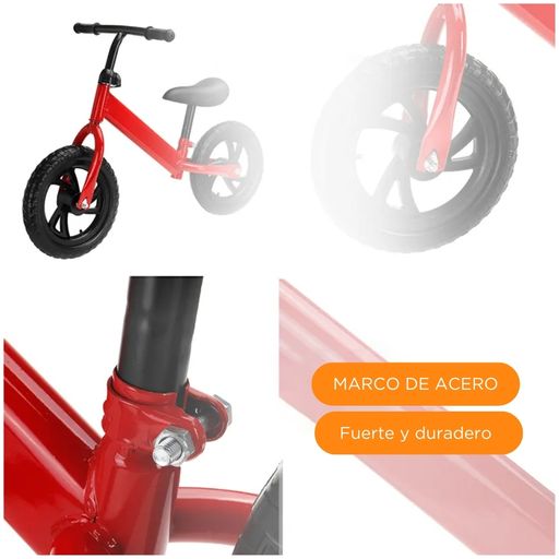 Bicicleta De Balance Roja Sin Pedales Infantil Aro 12 - Promart