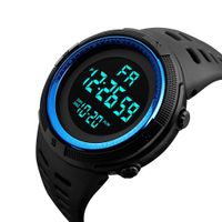 Reloj Negro-Azul Digital Hombre Multifunción Deportivo Aventura San Valentin UTHAI C26
