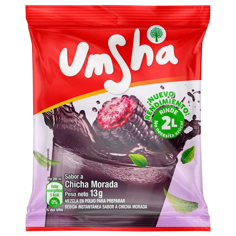 Refresco Instantáneo UMSHA Chicha Morada Bolsa 13g