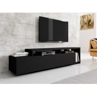 Mesa de TV Moderna Sibarys color Negro 1 cajón TU MESITA