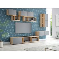 Mesa de TV Barcelona color Duna/Gris TU MESITA