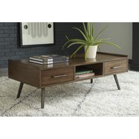 Mesa de Centro Clásica Midway 4 cajones color Marrón TU MESITA