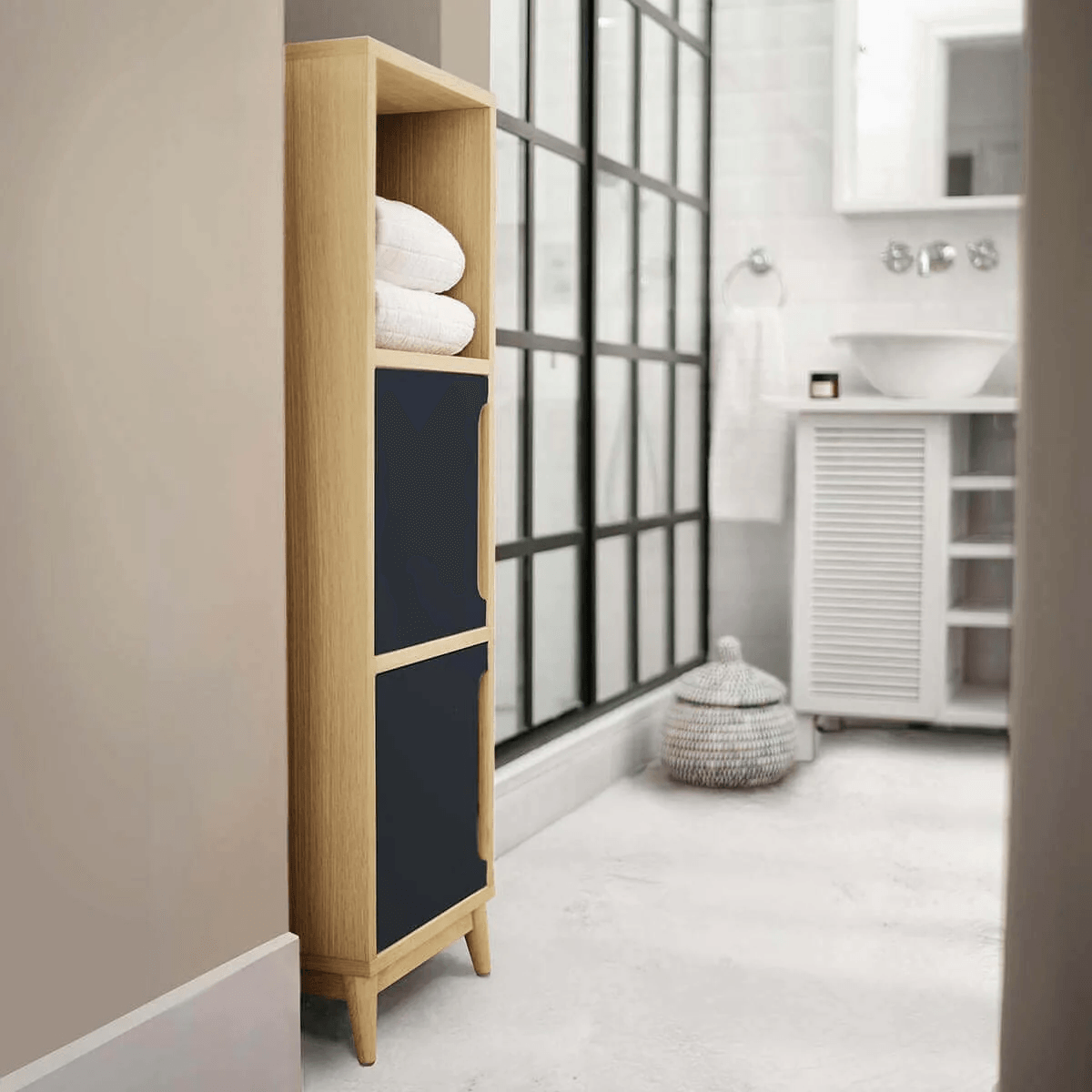 Mueble para Baño Multiusos Liam color Duna/Plomo TU MESITA