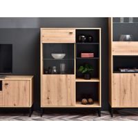 Vitrina Moderna Flavia 1 puerta mas repisas TU MESITA color Duna