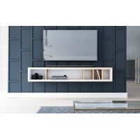 Mesa de TV Flotante Cintia color Duna/Blanco TU MESITA