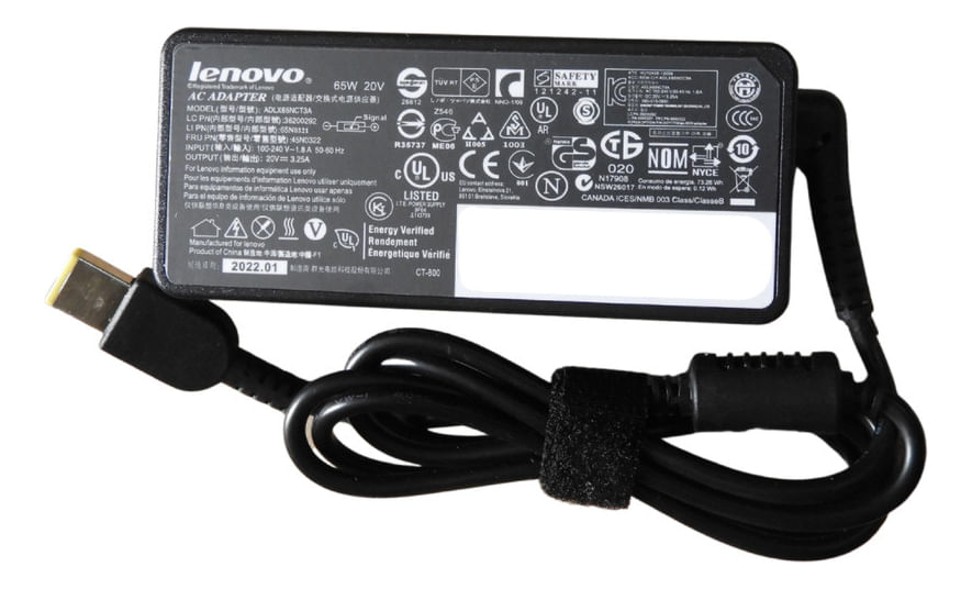 Cargador Genérico Compatible Para Laptop Lenovo 20V 3,25A 65W Punta Usb