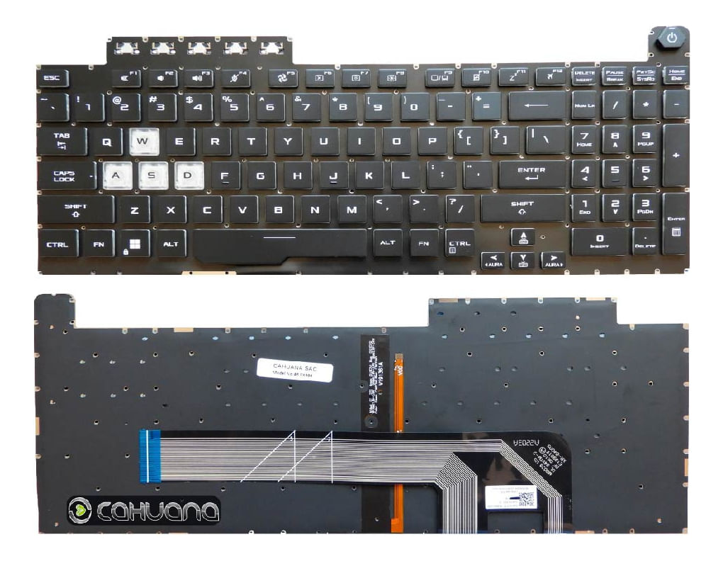 Teclado Genérico Compatible Asus Fx506 Fx506li Fx506lh Fx506h en Ingles Retroiluminado