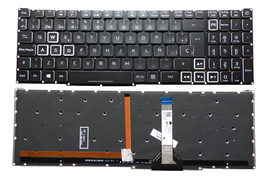 Teclado Genérico Compatible Acer An515-56 Retroiluminado Rgb