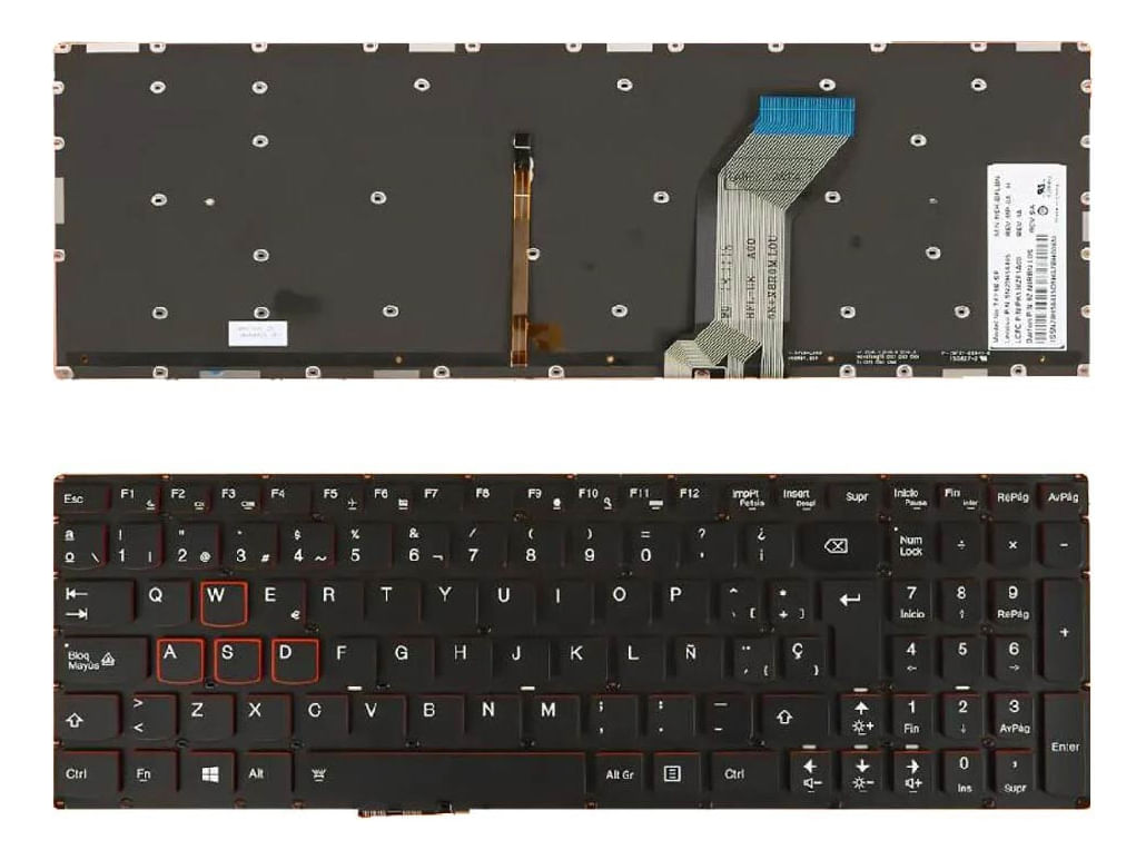 Teclado Genérico Compatible Lenovo Y700-15 Y700-15isk Y700-17isk Y700-15acz Retroiluminado