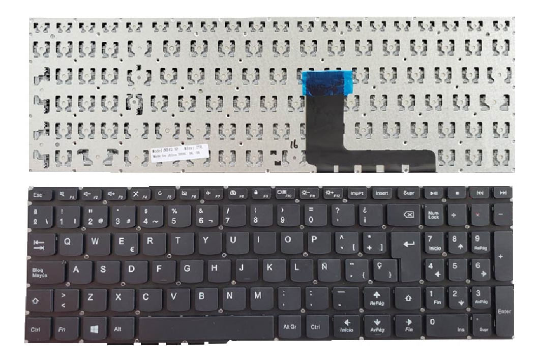 Teclado Genérico Compatible Lenovo V310-15isk 110-15ACL 110-15AST 110-15IBR sin Botón Encendio