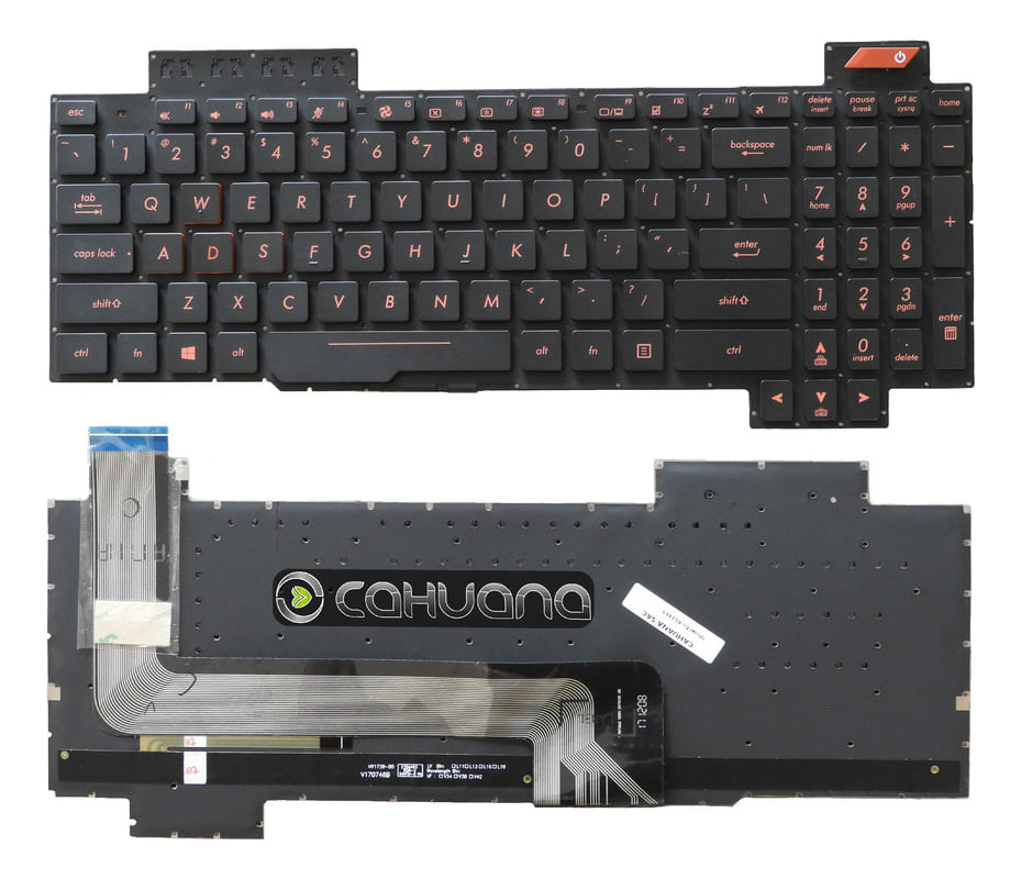 Teclado Genérico Compatible Asus Fx63 Fx63v Fx503 Fx503vm en Ingles