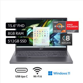 Acer Aspire 5 A515-48M-R2G6 Ryzen 7 8GB RAM 512GB