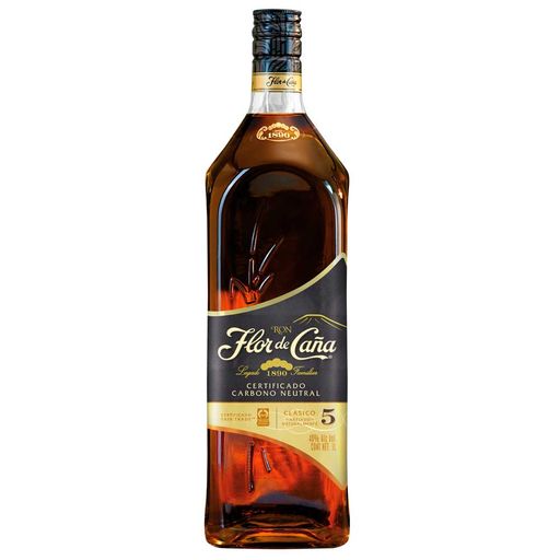 Ron FLOR DE CAÑA 5 Años Añejo Clásico Botella 1L