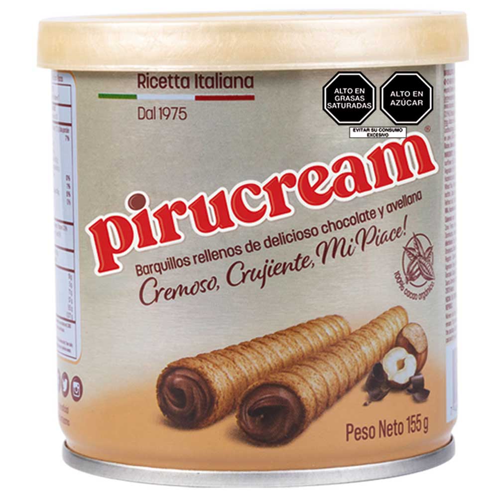 Barquillos Rellenos PIRUCREAM Lata 155g