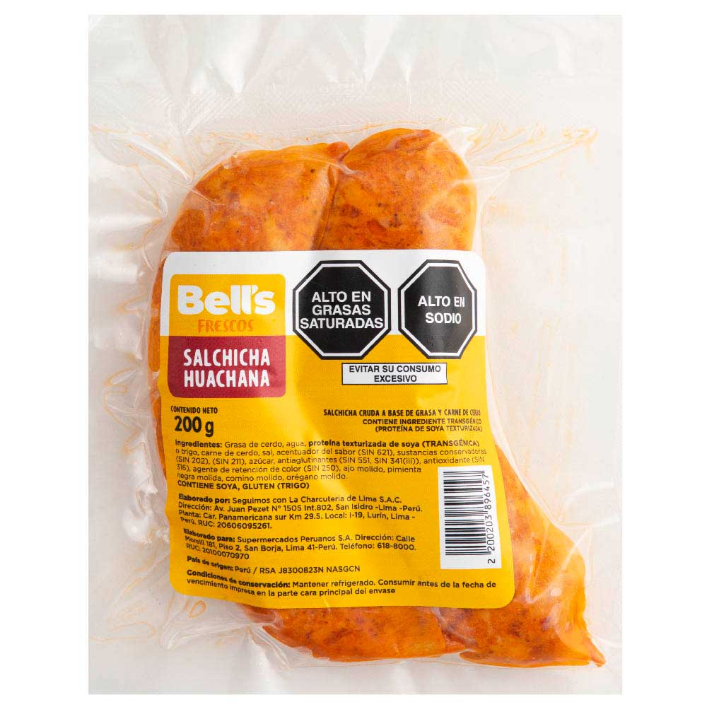 Salchicha Huachana BELL'S Paquete 200g