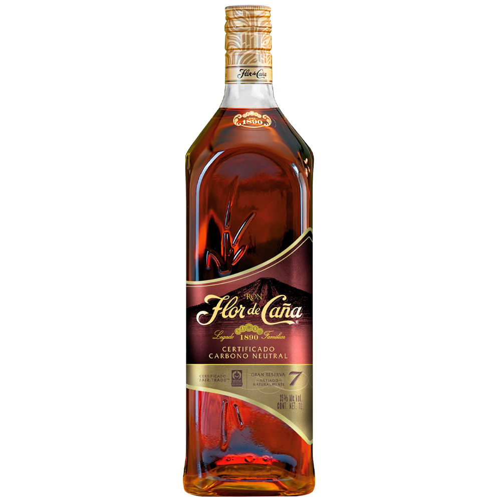 Ron FLOR DE CAÑA 7 Años Gran Reserva Botella 1L