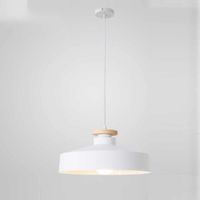 Lámpara colgante estilo nórdico negro e27 blanco